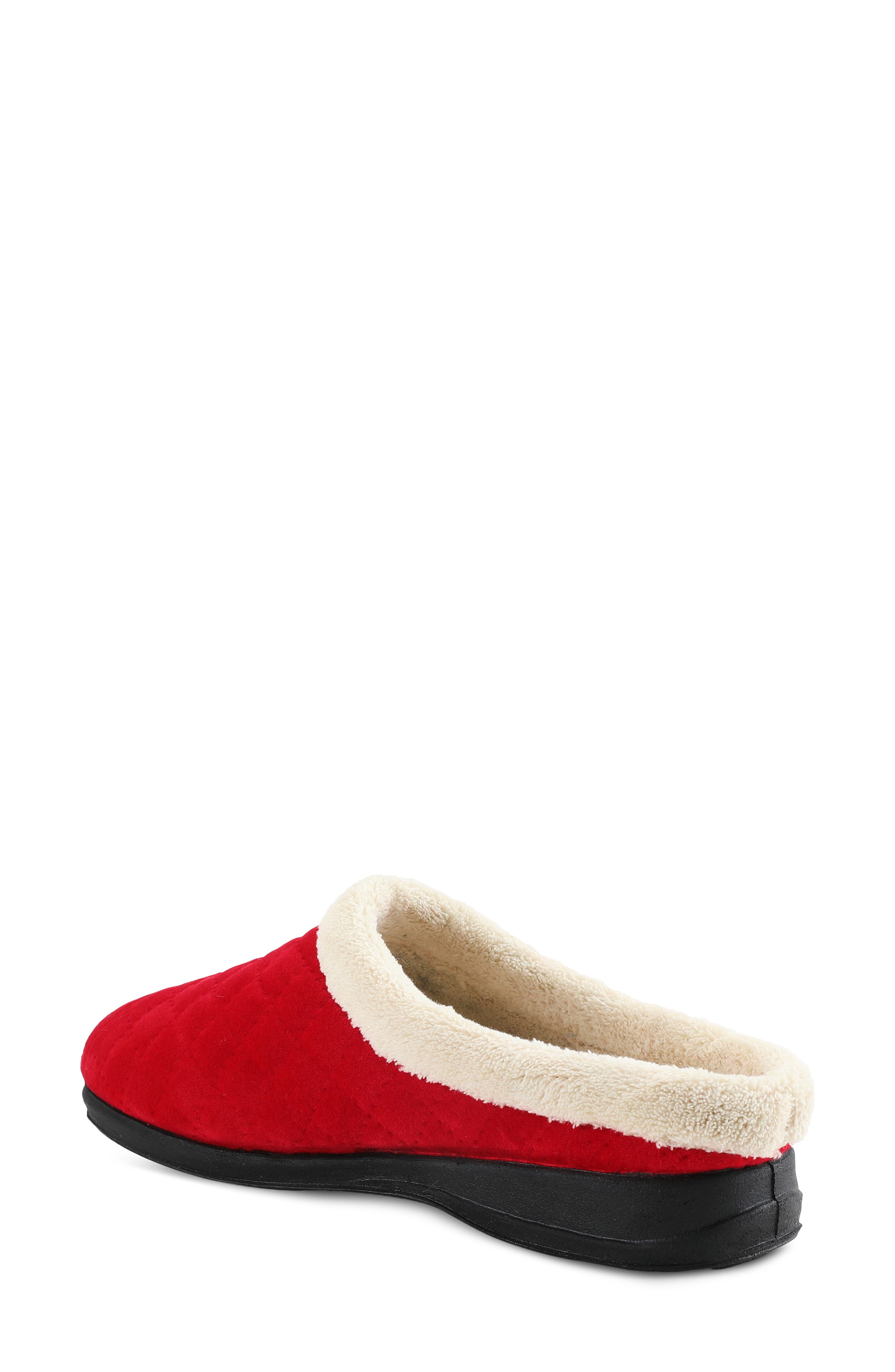 Flexus by Spring Step Sleeper Quilted Slipper, Alternate, color, Red