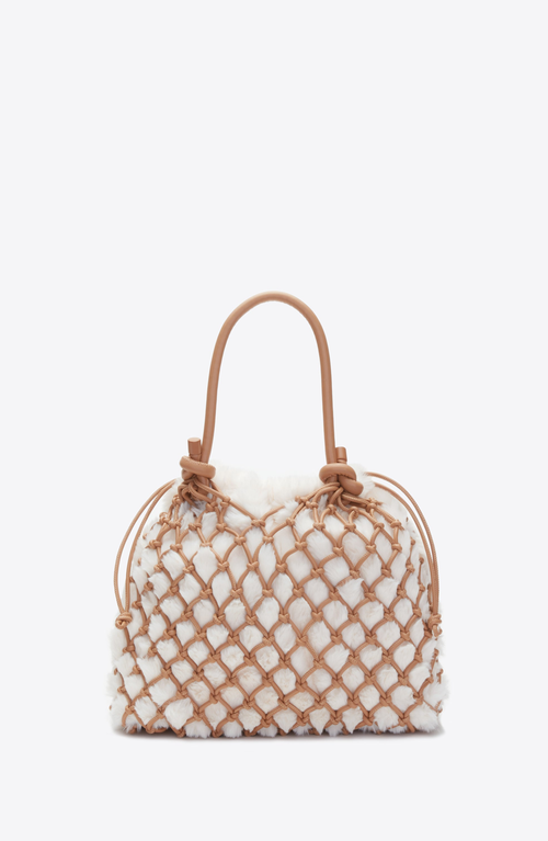 3.1 Phillip Lim Faux Fur Macrame Mini Sac In Multi