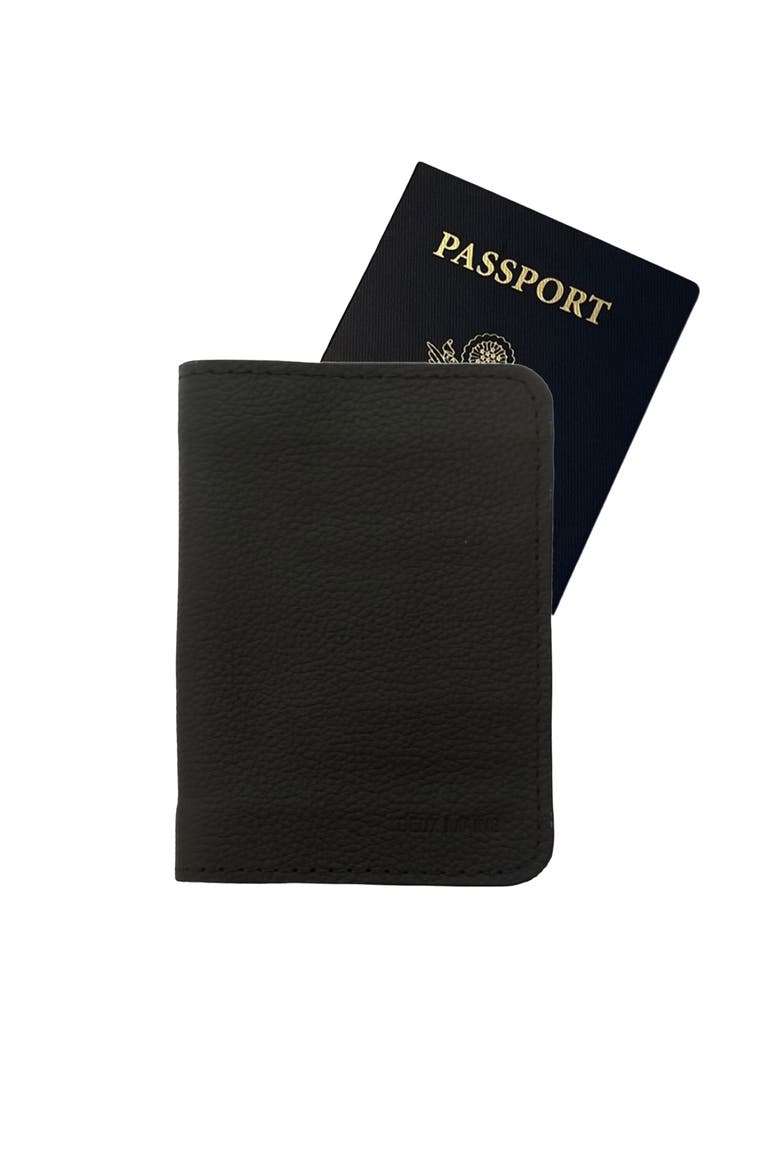 Woven Passport Holder, Main, color, Black
