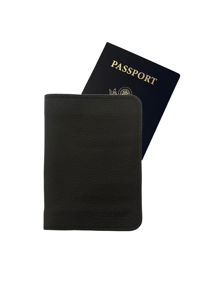 Deux Mains Woven Passport Holder, Main, color, Black