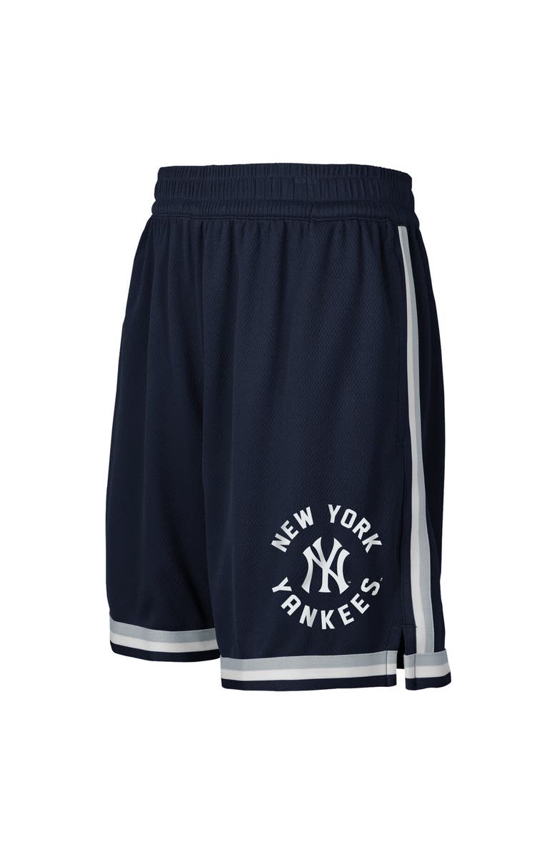 Outerstuff Youth Fanatics Branded Navy New York Yankees Hit Home Mesh Shorts, Alternate, color,