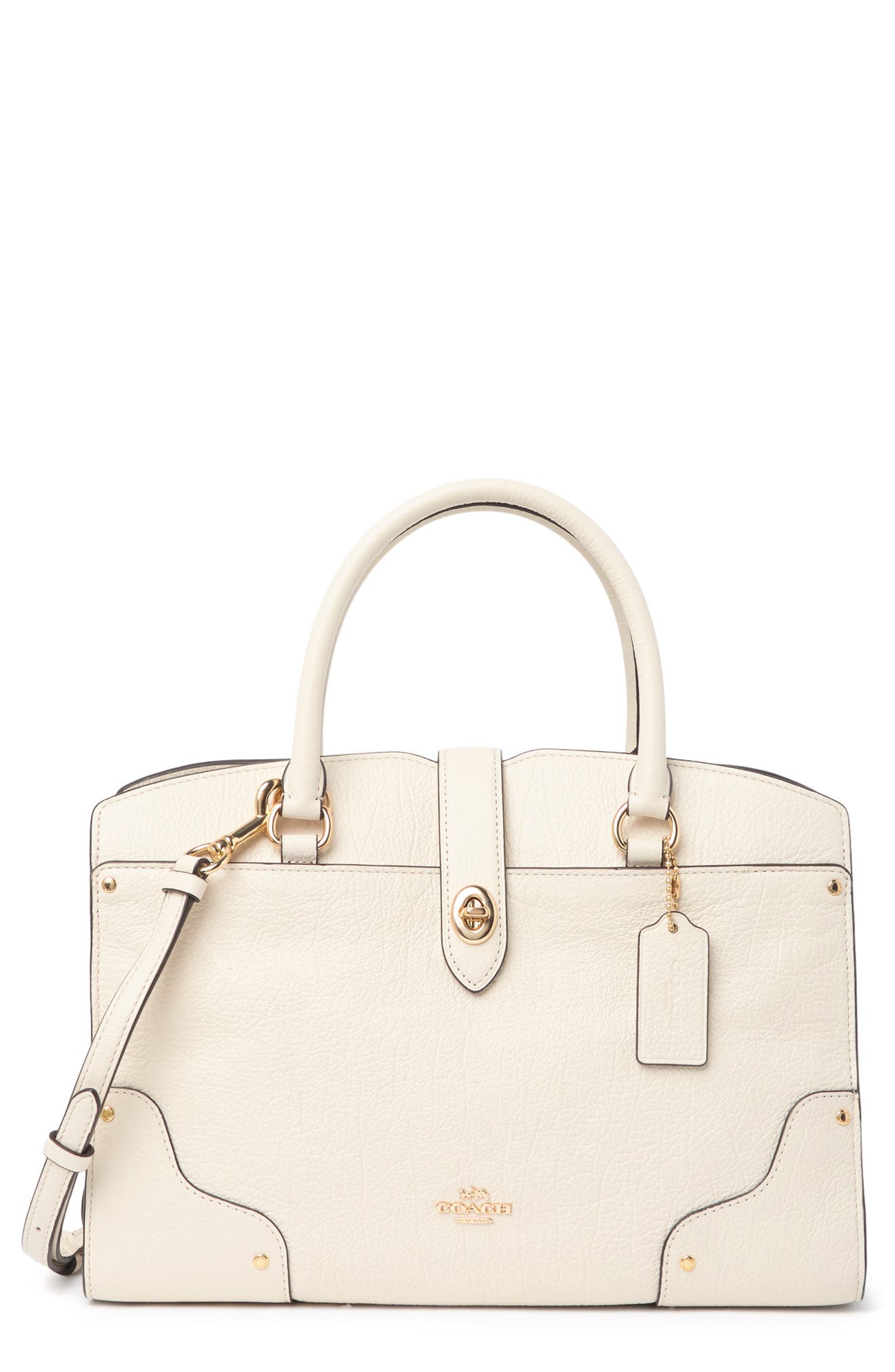 COACH 'Mercer 30' Leather Satchel, Main, color, 