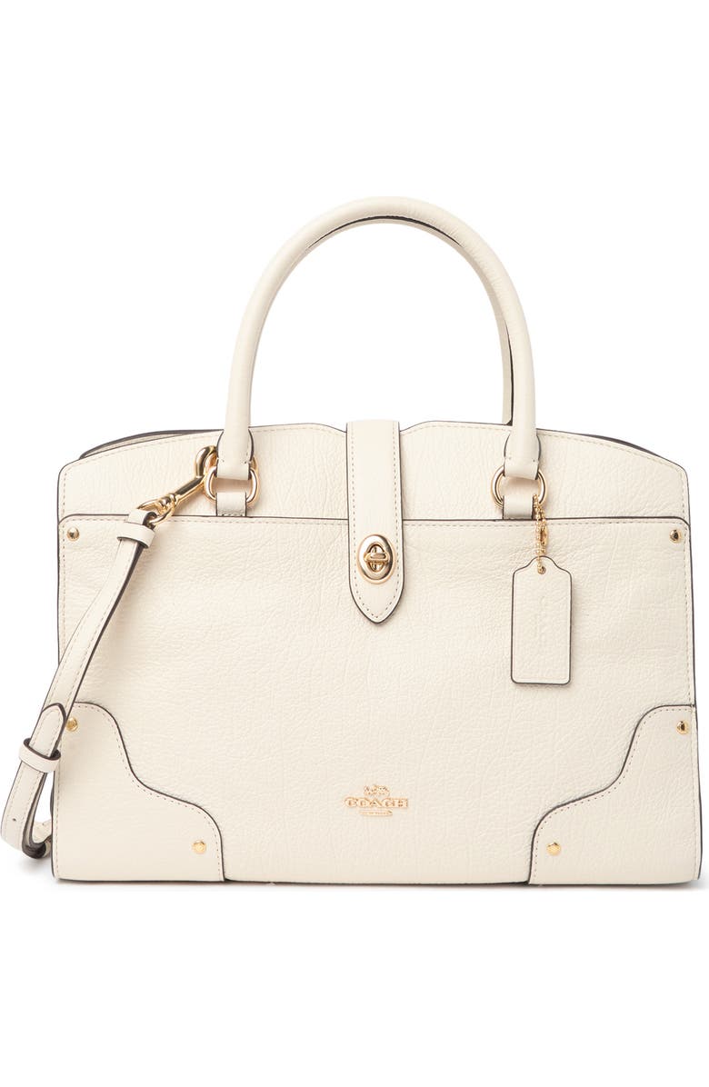 COACH 'Mercer 30' Leather Satchel, Main, color,