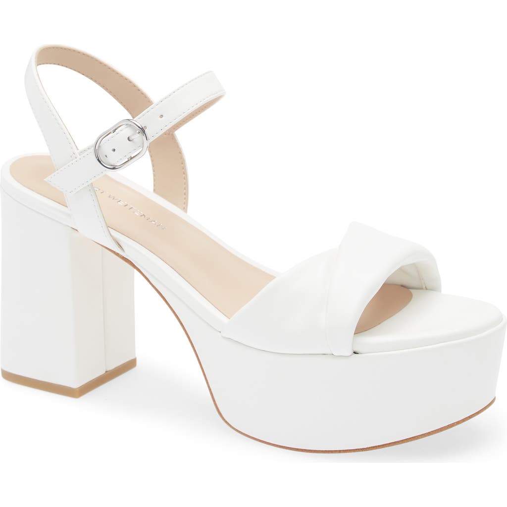 Stuart Weitzman Everly Block Heel Platform Sandal In Multi