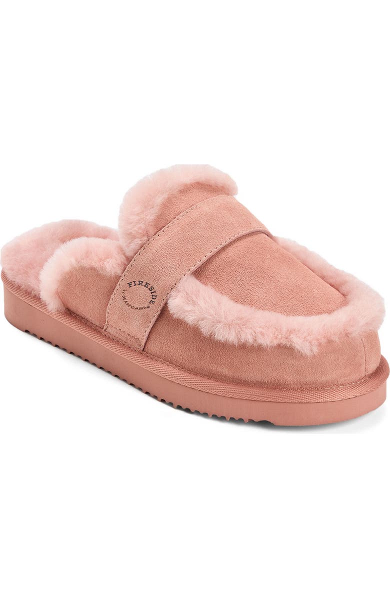 DEARFOAMS Fireside Richmond Genuine Shearling Scuff Slipper, Main, color, Dusty Pink