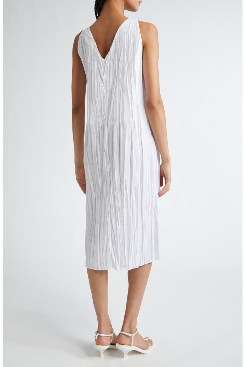 Creased Organic Cotton Shift Dress, Alternate, color, WHITE