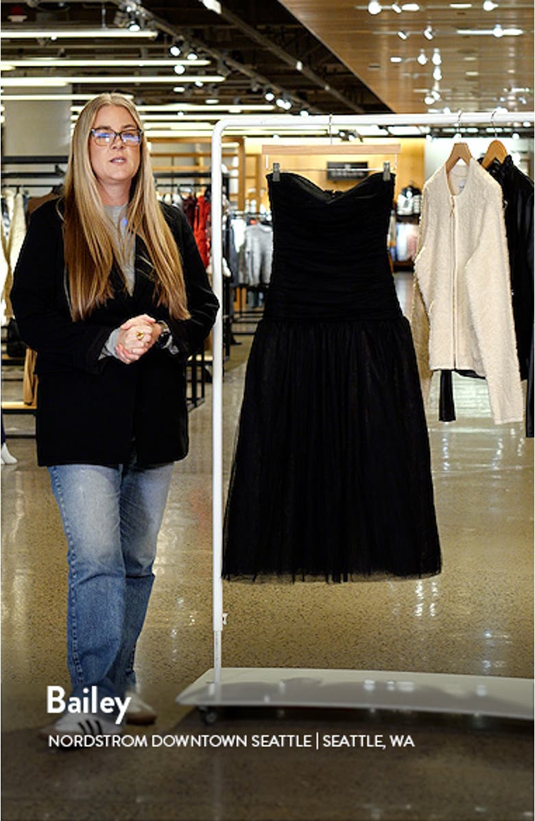 Strapless Tulle Cocktail Dress, sales video thumbnail