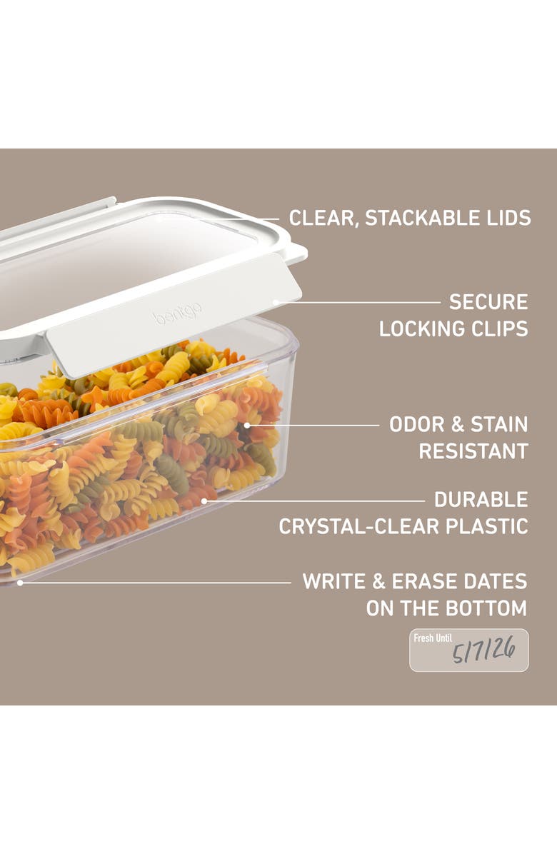 BENTGO 10-Piece Food Storage Pantry Containers, Alternate, color, Snow