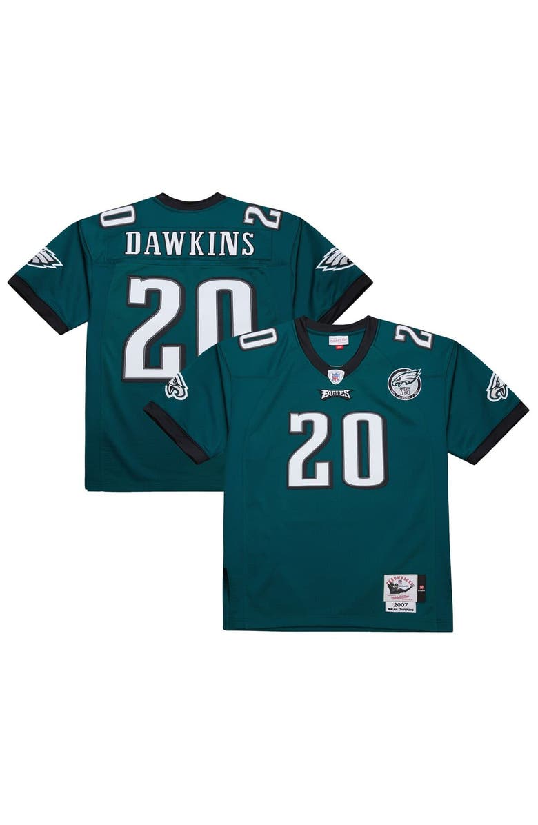 Mitchell & Ness Men's Mitchell & Ness Brian Dawkins Green Philadelphia Eagles 2007 Authentic Throwback Retired Player Jersey, Alternate, color, Green