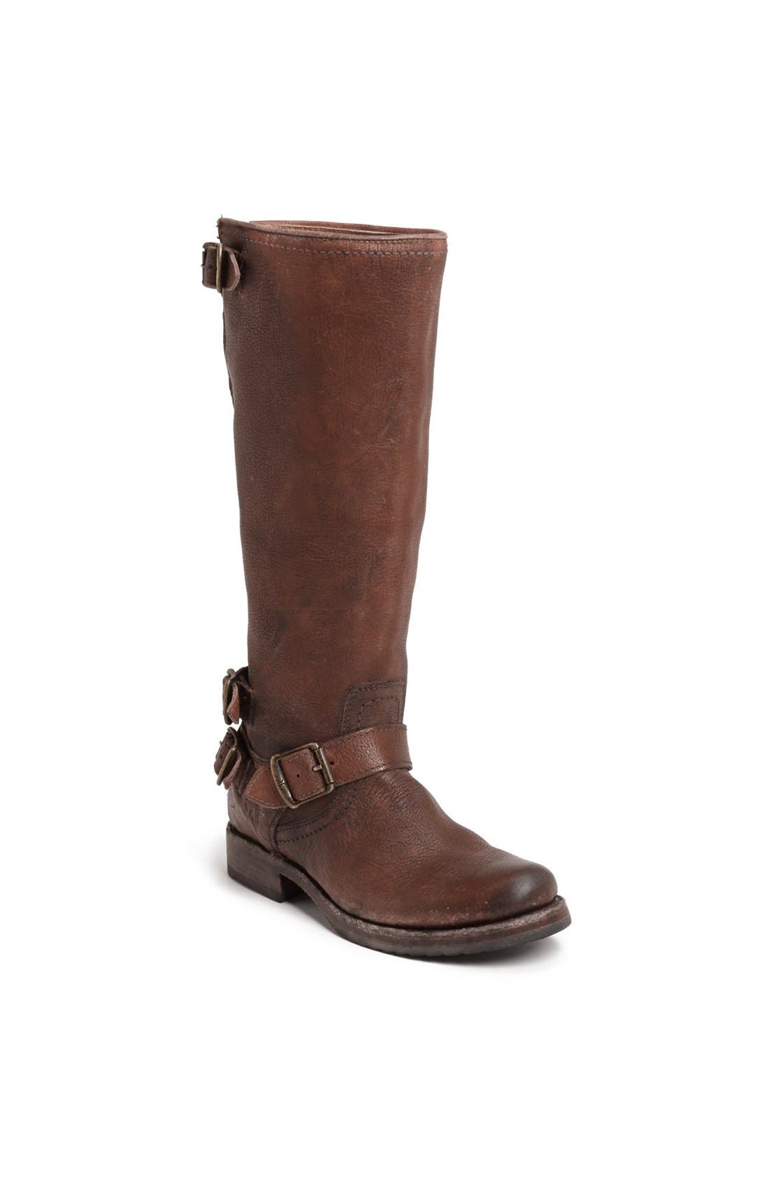 'Veronica Back Zip' Boot, Main, color, COGNAC