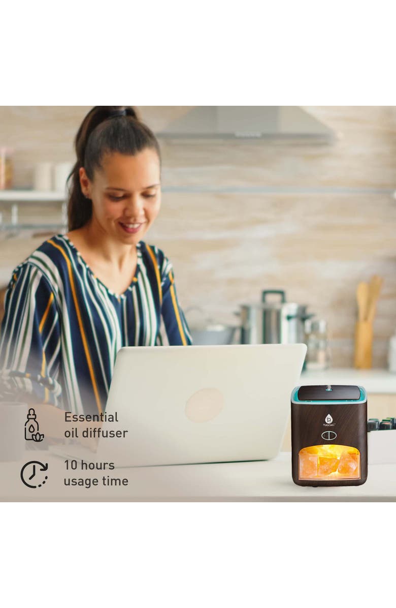 PURSONIC Himalayan Salt Lamp & Aromatherapy Diffuser Wellness Set, Alternate, color, 