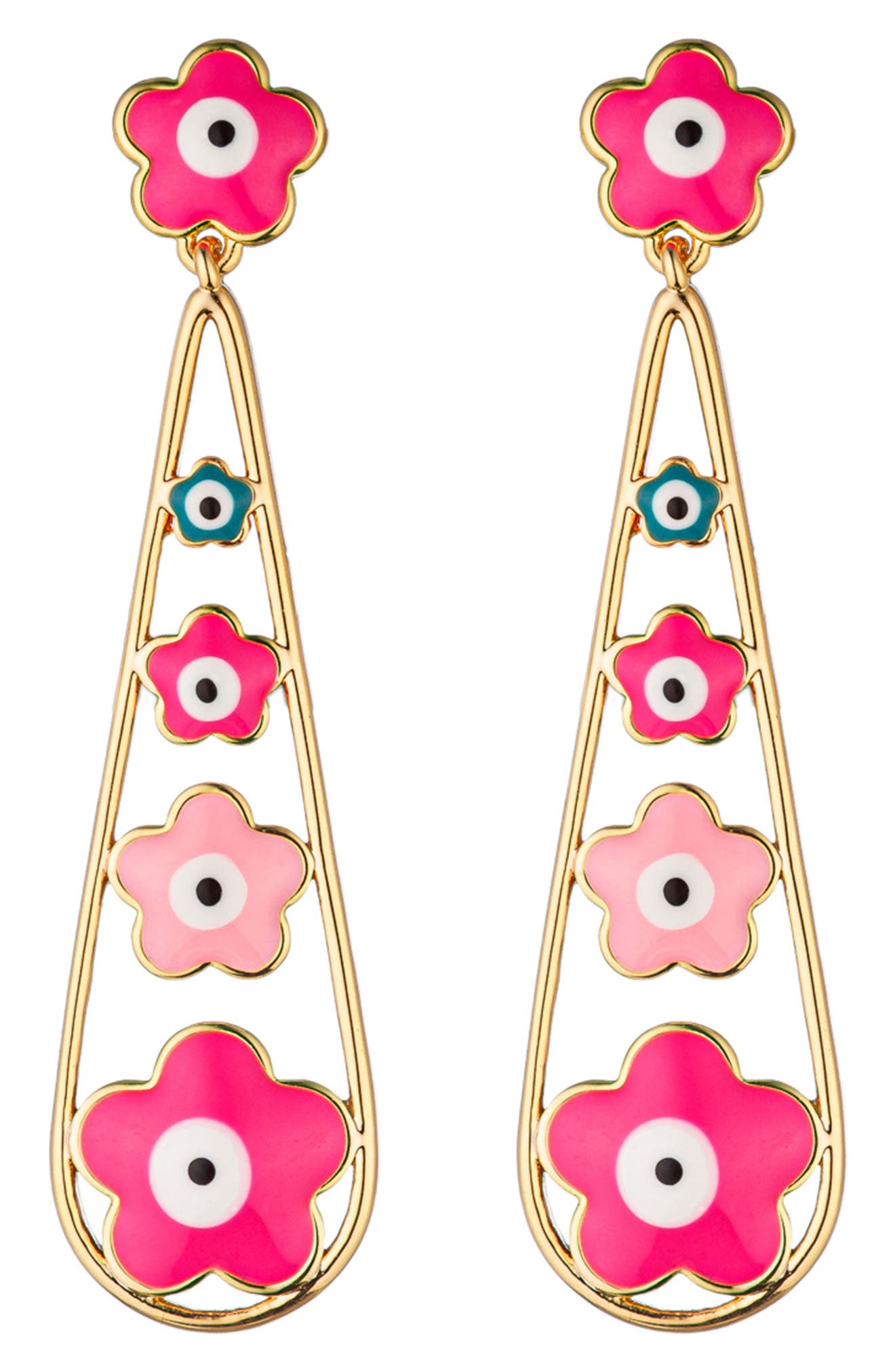 EYE CANDY LOS ANGELES Neda Flower Drop Earrings