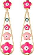 EYE CANDY LOS ANGELES Neda Flower Drop Earrings