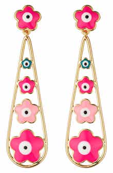 EYE CANDY LOS ANGELES Neda Flower Drop Earrings