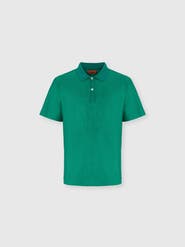 UM Jacquard Cotton Polo Shirt With Tone-on-tone Zigzag Design