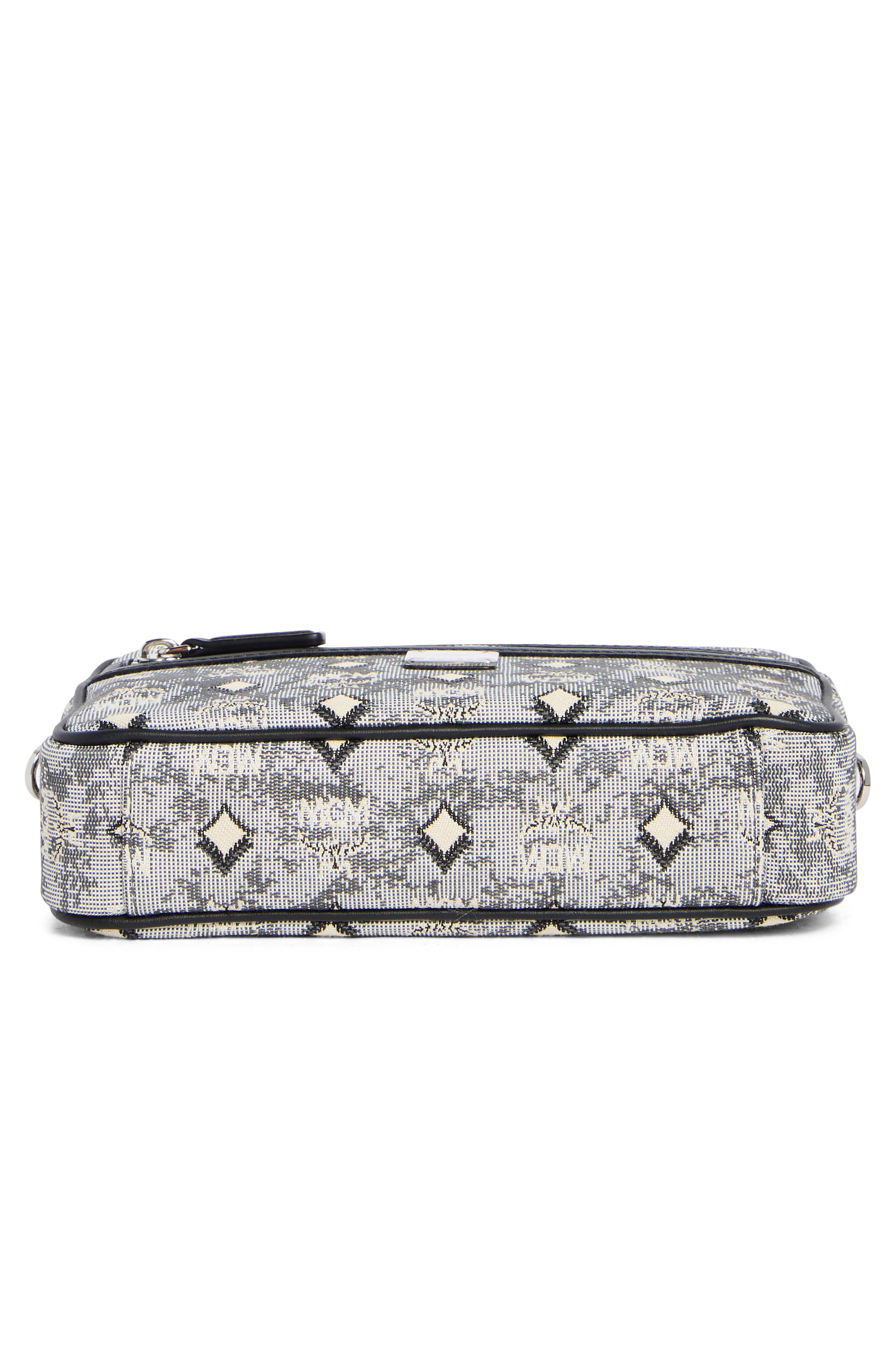 MCM Aren Messenger Bag, Alternate, color, Grey