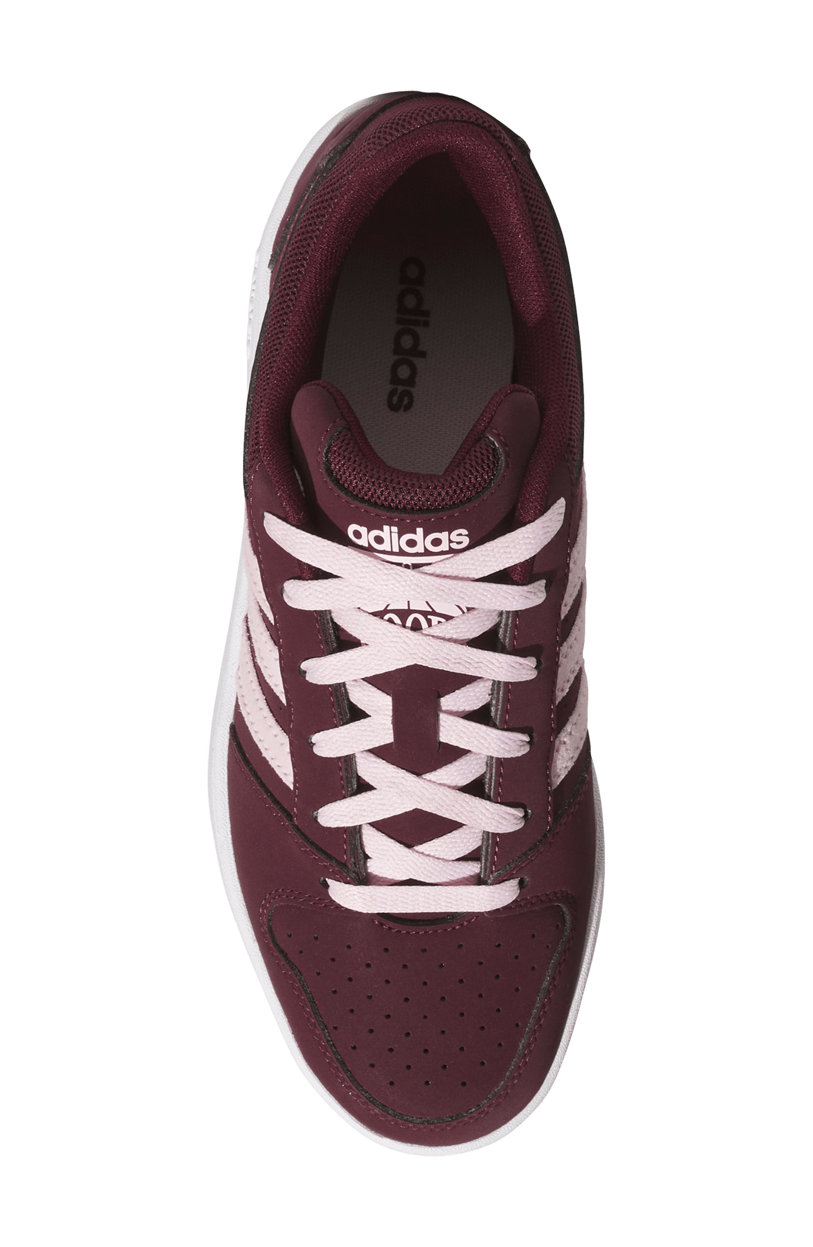 Hoops Classic Sneaker, Alternate, color, MAROON/ CLEAR PINK/ AMBER GUM