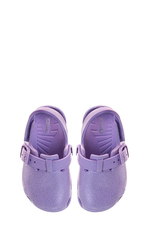 Josmo Kids' Metallic Foam Sandal In Purple Glitter