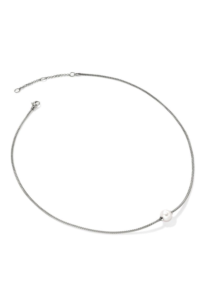 JH Essentials Pearl Necklace, 1.8mm, Alternate, color, SILVER