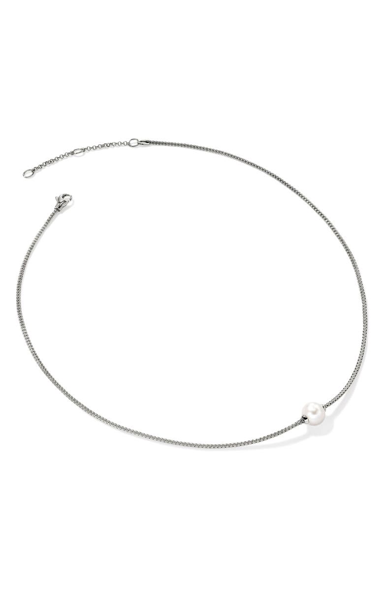John Hardy JH Essentials Pearl Necklace, 1.8mm, Alternate, color, Silver