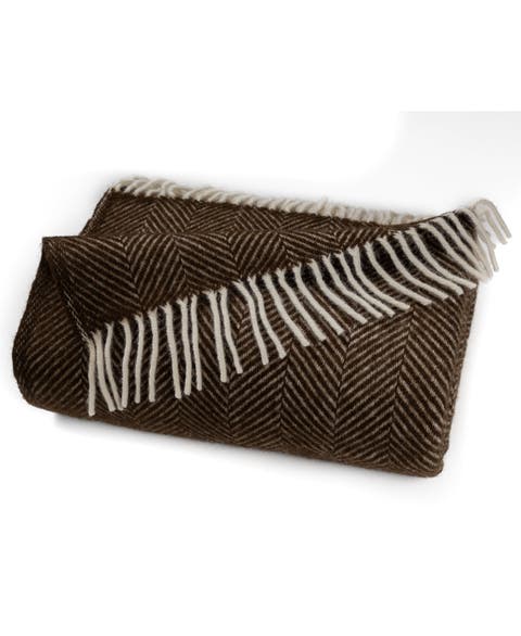 Highland Tweeds Herringbone Pure New Wool Throw