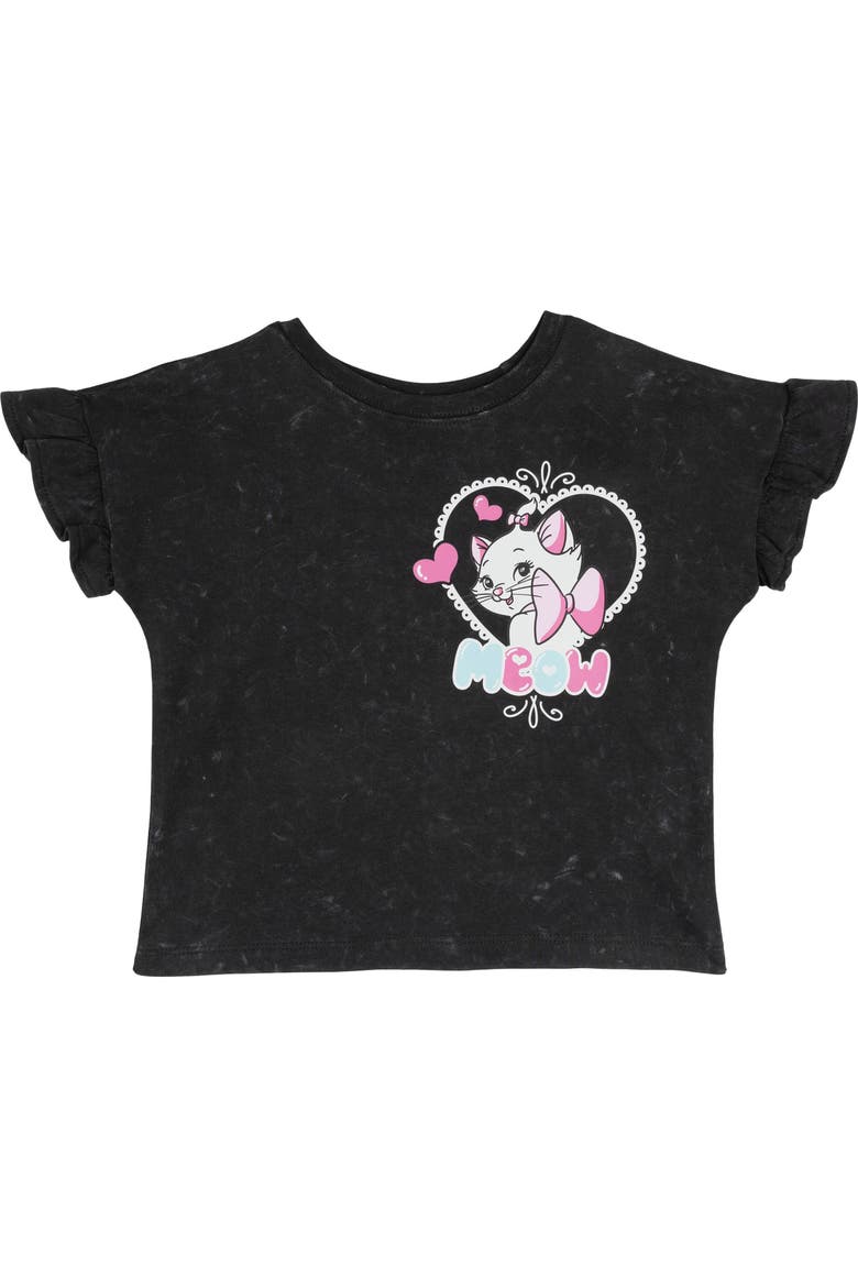 The Aristocats Marie 2-Piece T-Shirt and Shorts Set, Alternate, color, Charcoal Marie