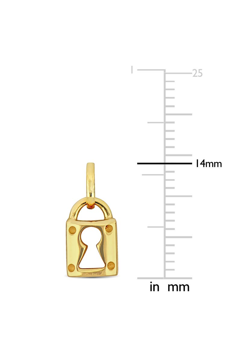 Lock Pendant Charm 14k Yellow Gold, Alternate, color, Padlock