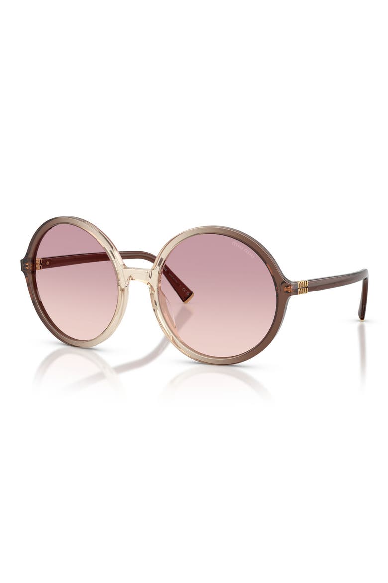 59mm Round Sunglasses, Alternate, color, BROWN GRADIENT/ BROWN/ VIOLET
