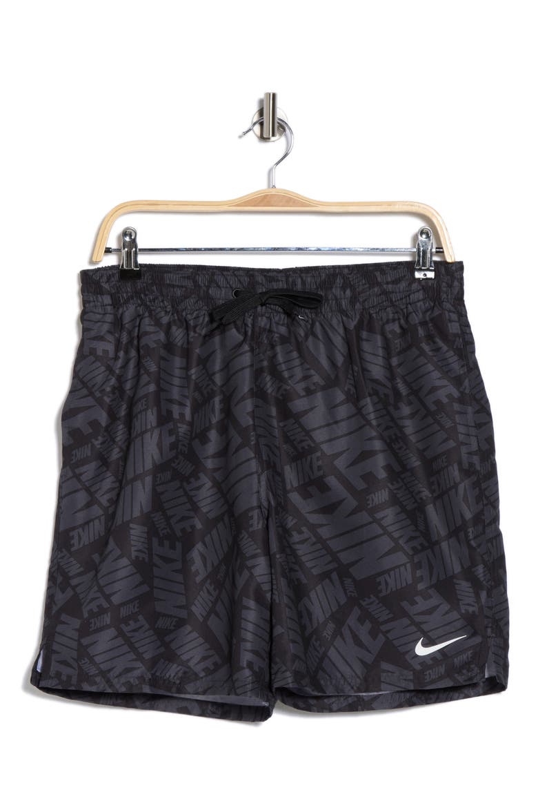 Seven-Inch Volley Swim Trunks, Alternate, color, BLACK