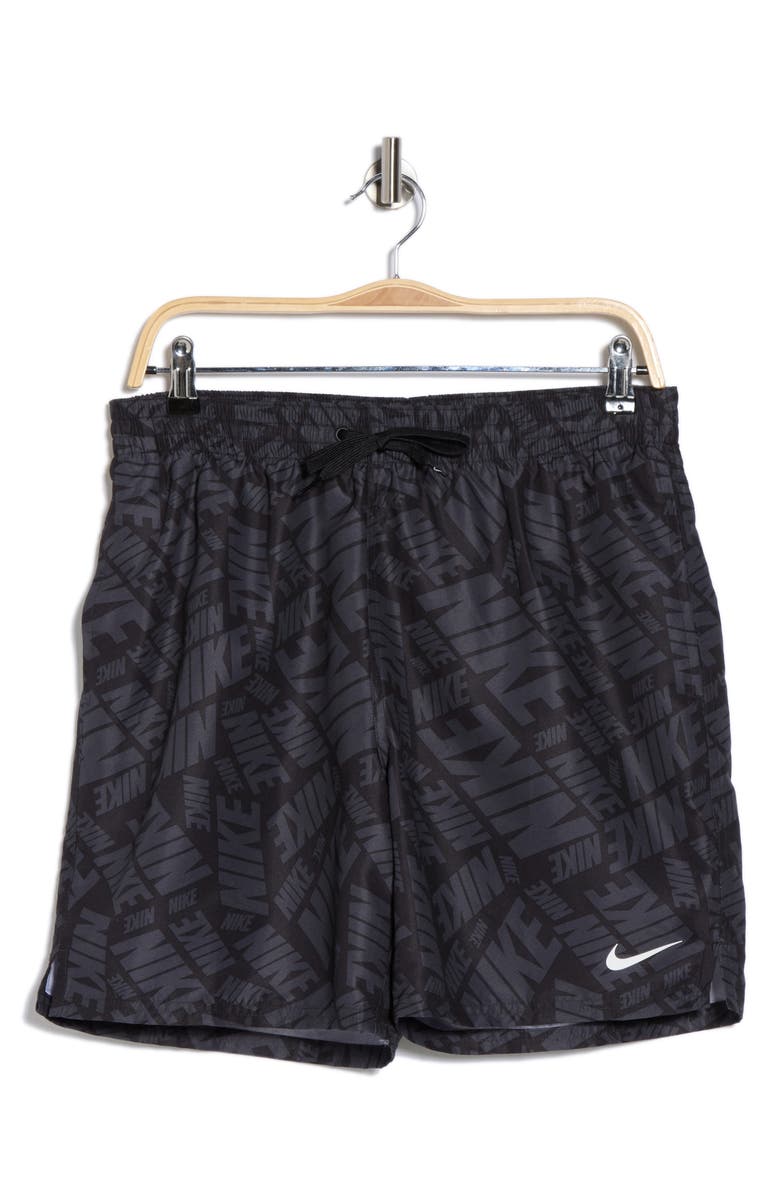 Nike Seven-Inch Volley Swim Trunks, Alternate, color, Black