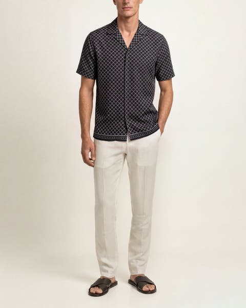 Maitan Printed Lyocell Shirt in Tessoro