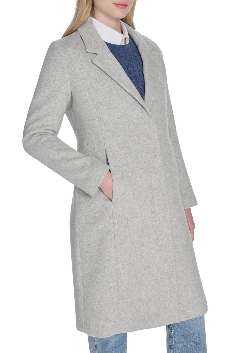 Cole Haan Slick Wool Blend Coat, Alternate, color, Light Grey