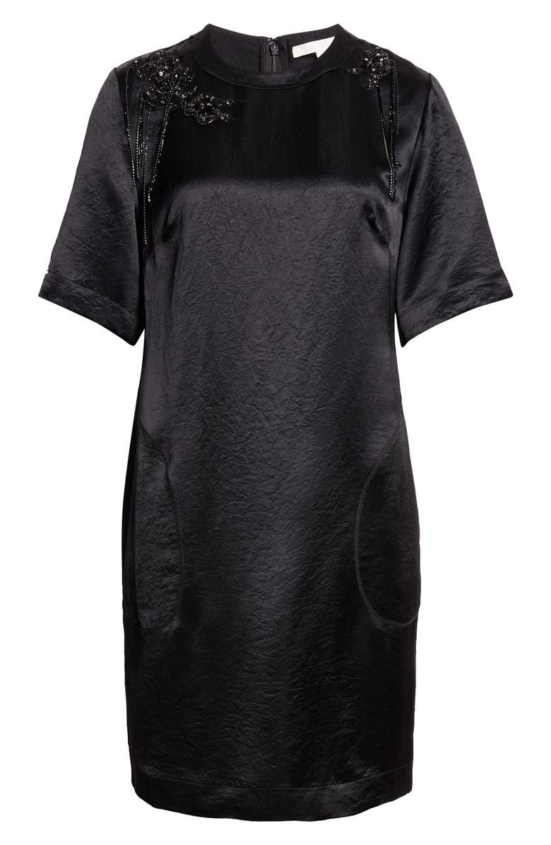 Jason Wu Collection Embellished Washed Twill Minidress, Alternate, color, Black
