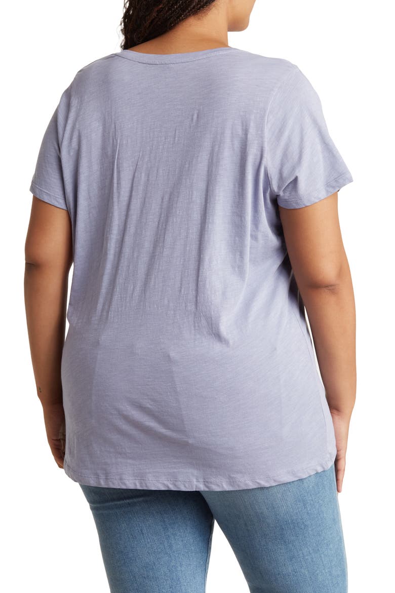 Whisper Cotton V-Neck T-Shirt, Alternate, color, DUSK PERI