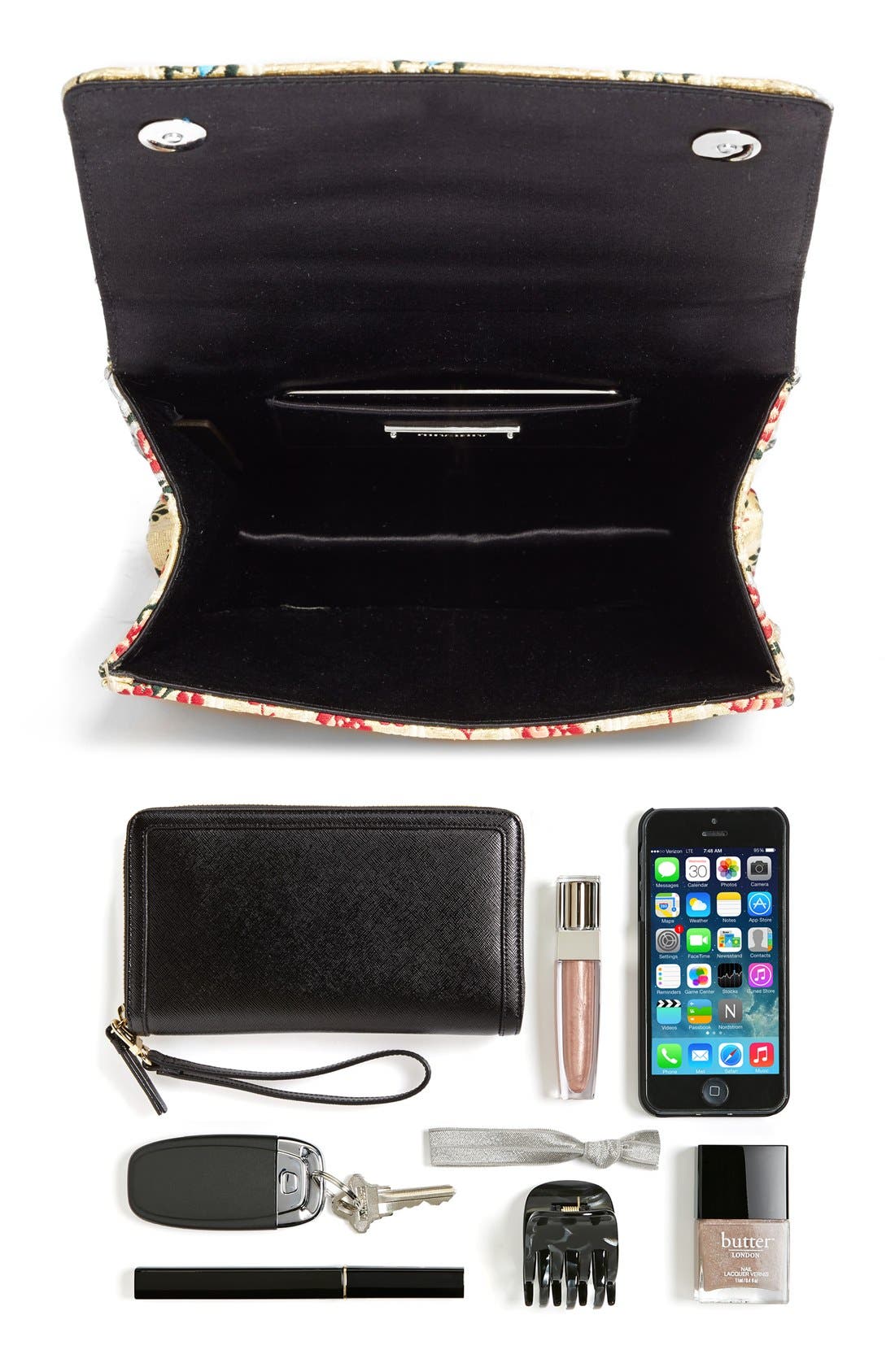 Miu Miu 'Evening' Floral Mogador Shoulder Bag, Alternate, color, 