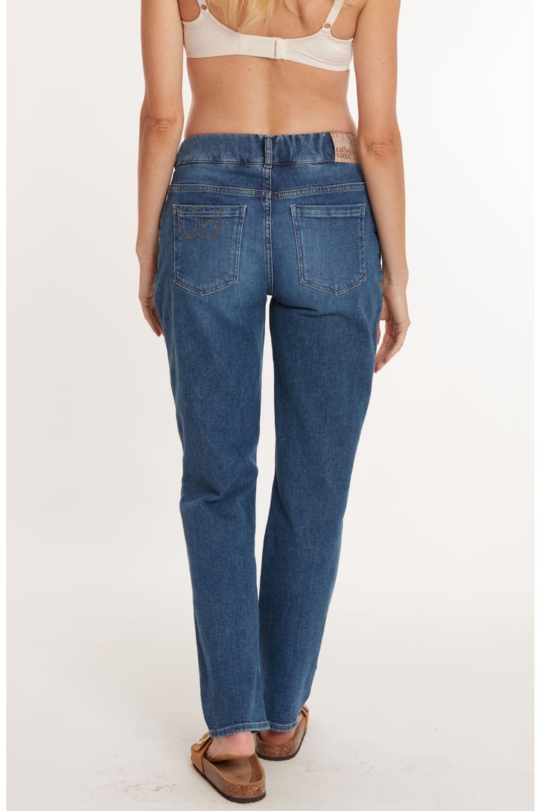 Carrie Mom fit maternity and post partum jeans, Alternate, color, MID BLUE USED