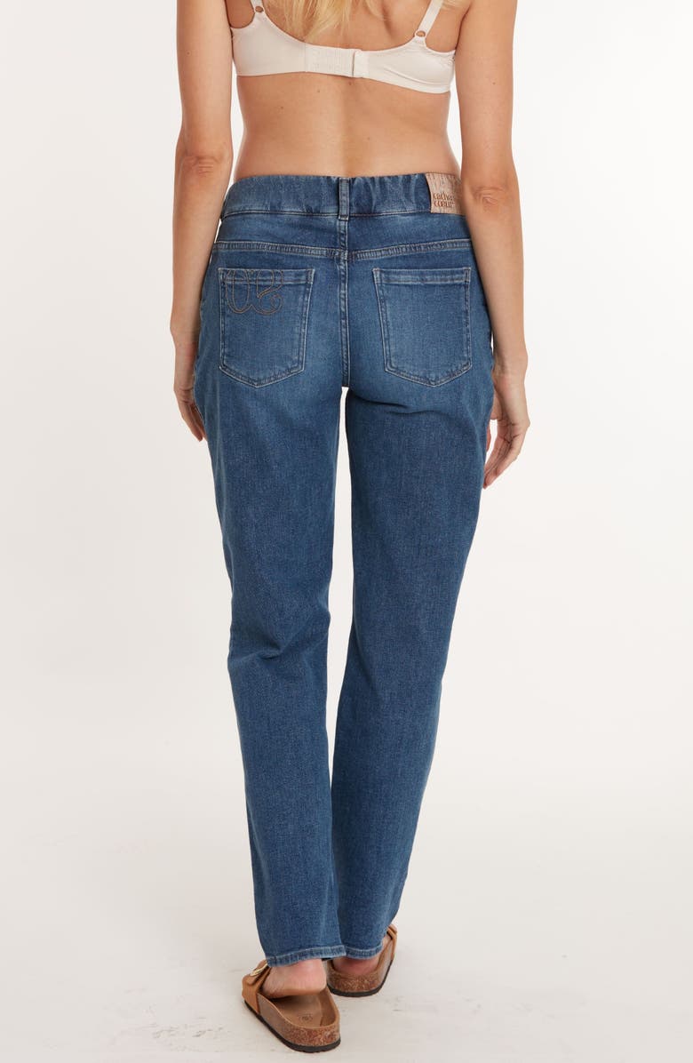 Cache Coeur Carrie Mom fit maternity and post partum jeans, Alternate, color, Mid Blue Used