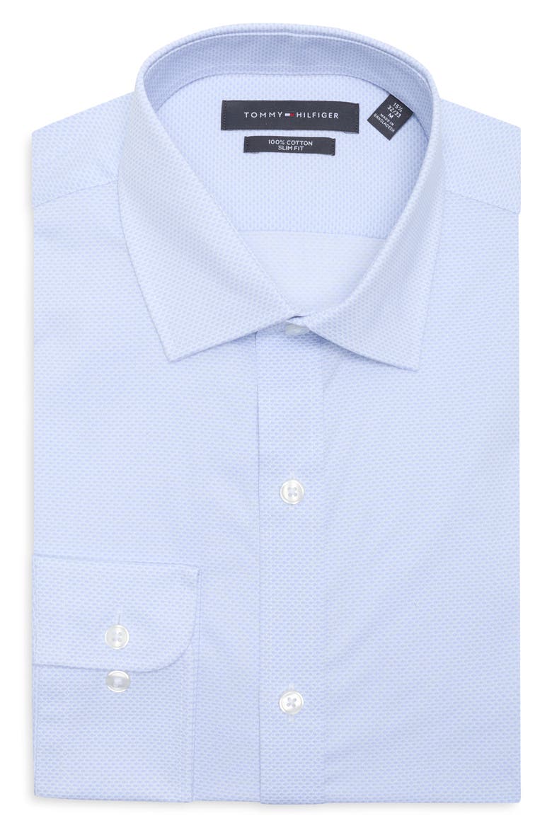 Slim Fit Stretch Dress Shirt, Main, color, OCEAN