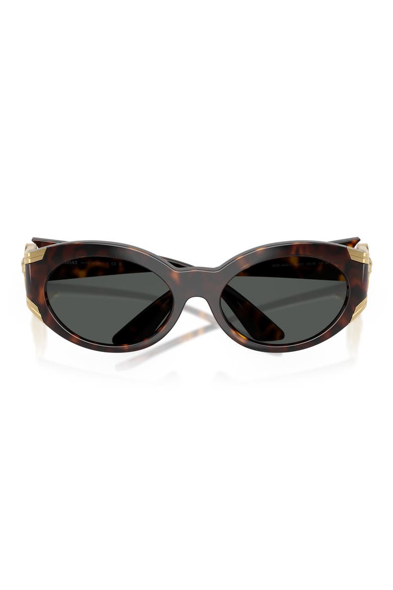 55mm Oval Sunglasses, Alternate, color, HAVANA / DARK GREY
