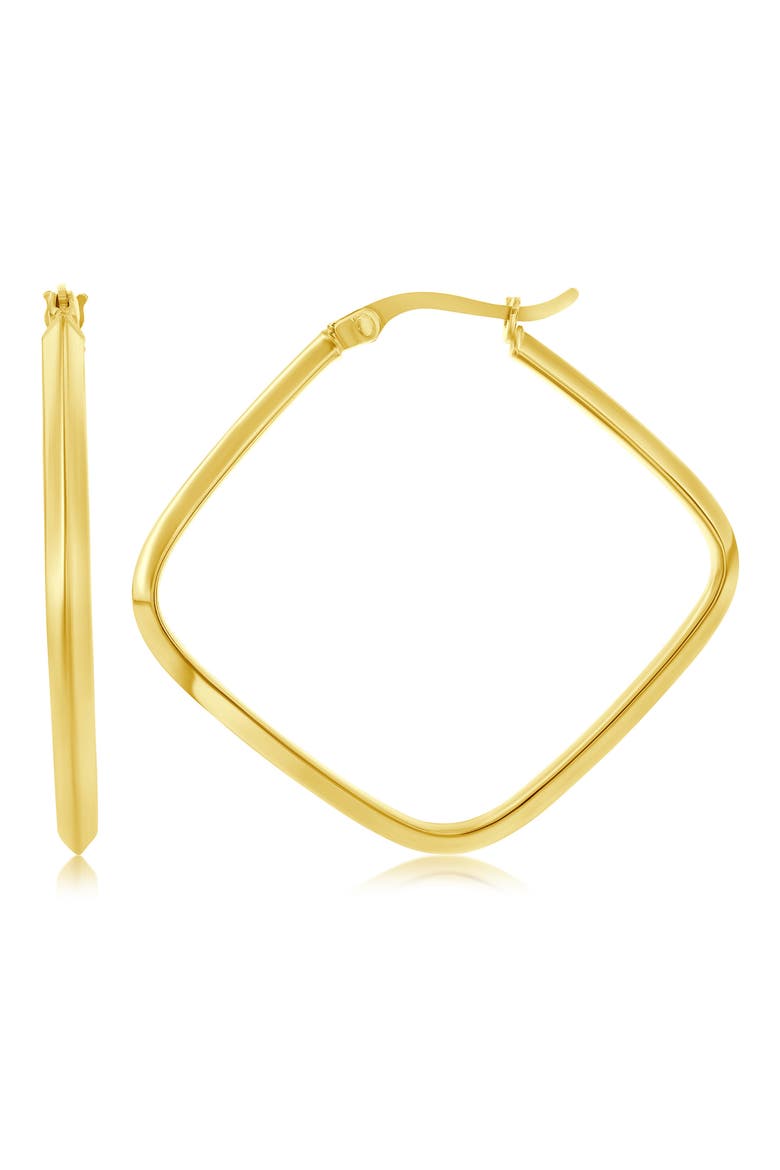 Square Hoop Earrings, Main, color, GOLD