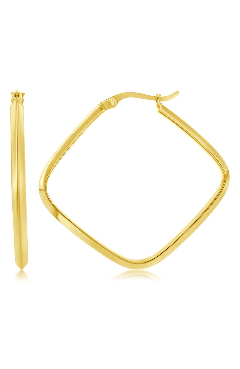 SIMONA Square Hoop Earrings, Main, color, Gold