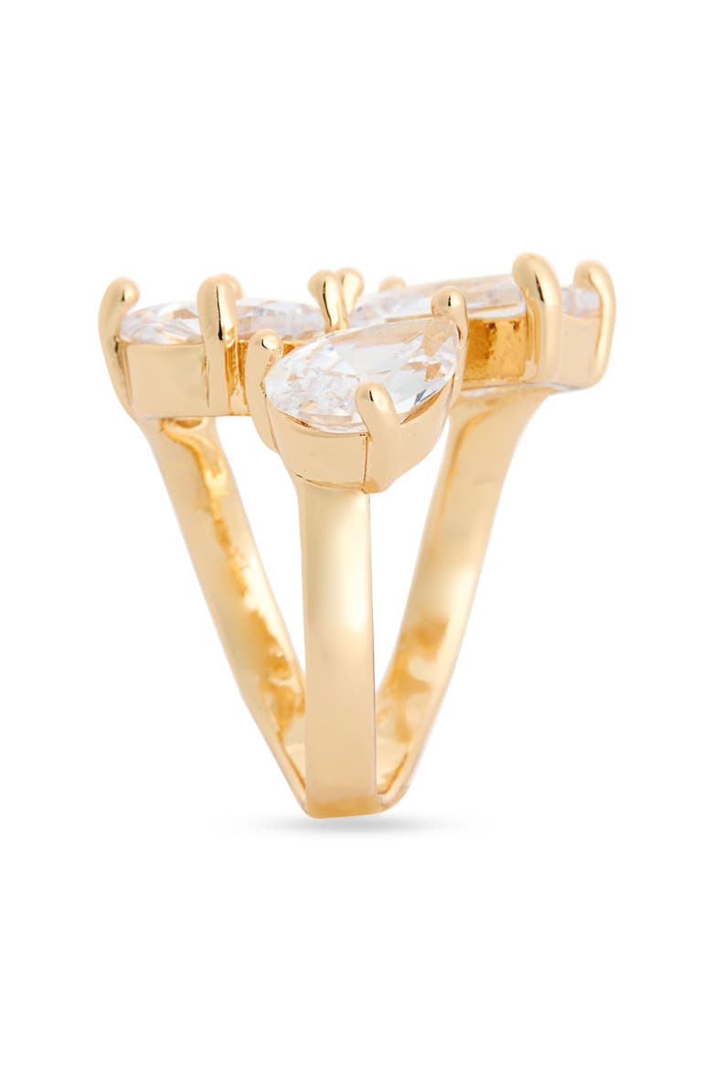 Cubic Zirconia Ring, Alternate, color, CLEAR- GOLD