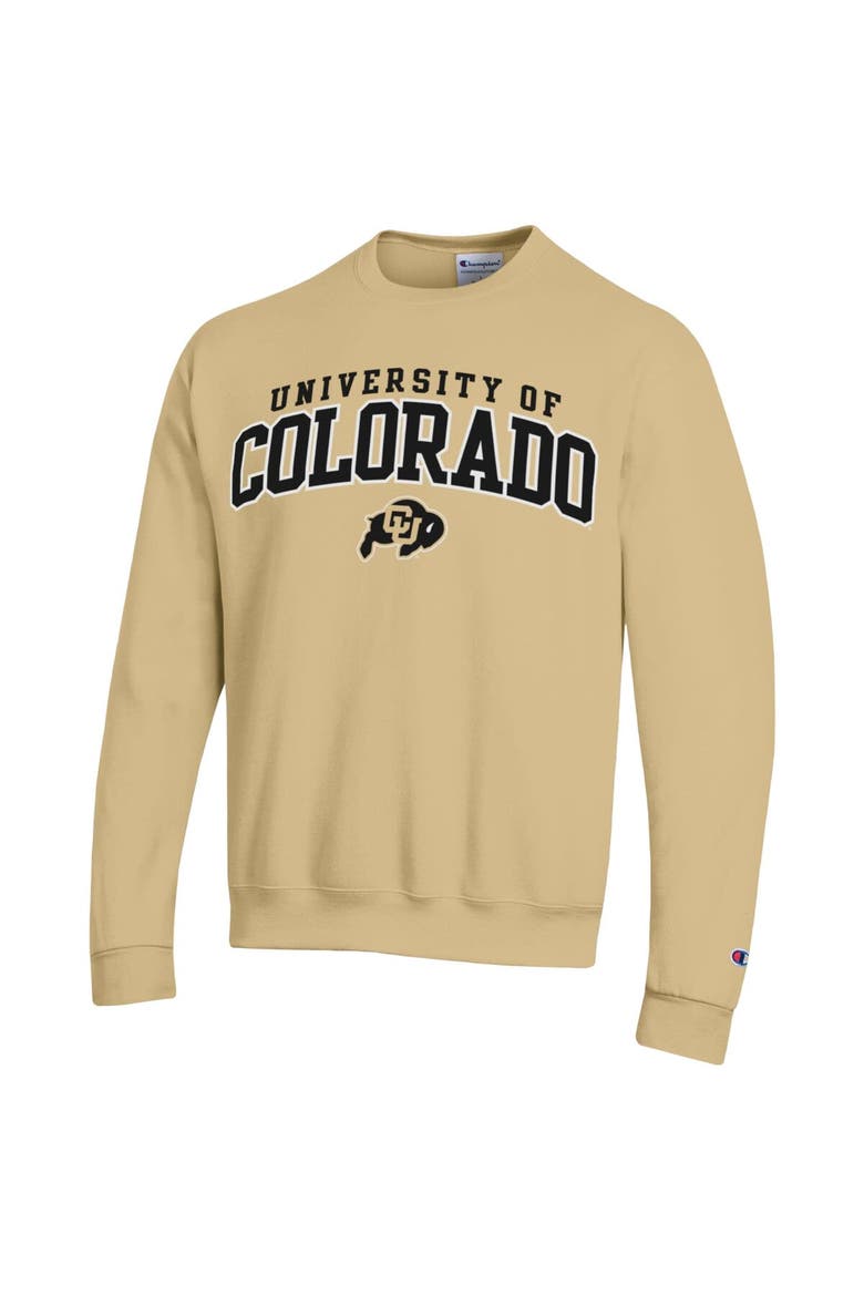 Men's Champion  Gold Colorado Buffaloes Property of Powerblend Pullover Sweatshirt, Alternate, color, Gold