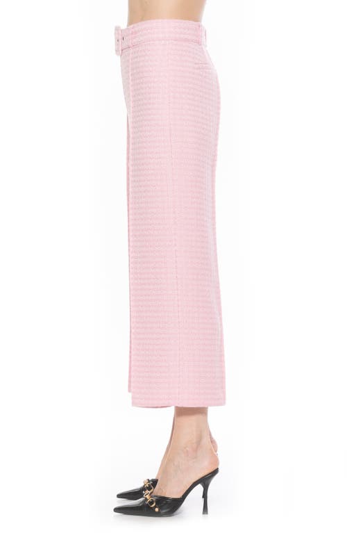 Alexia Admor Caden Tweed Wide Leg Pants In Pink