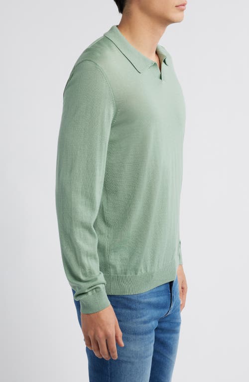 Shop Hugo Boss Boss Enord Long Sleeve Wool Polo Sweater