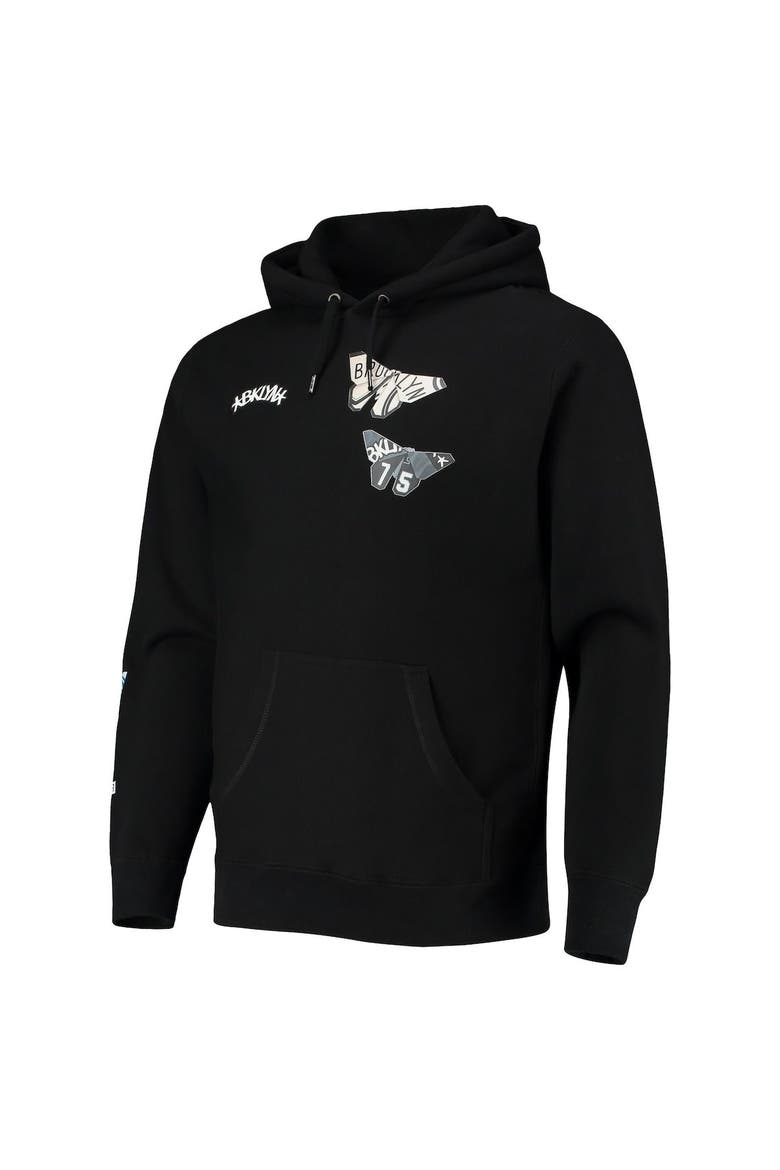 Men's Black Brooklyn Nets NBA x Sue Tsai Pullover Hoodie, Alternate, color, Black