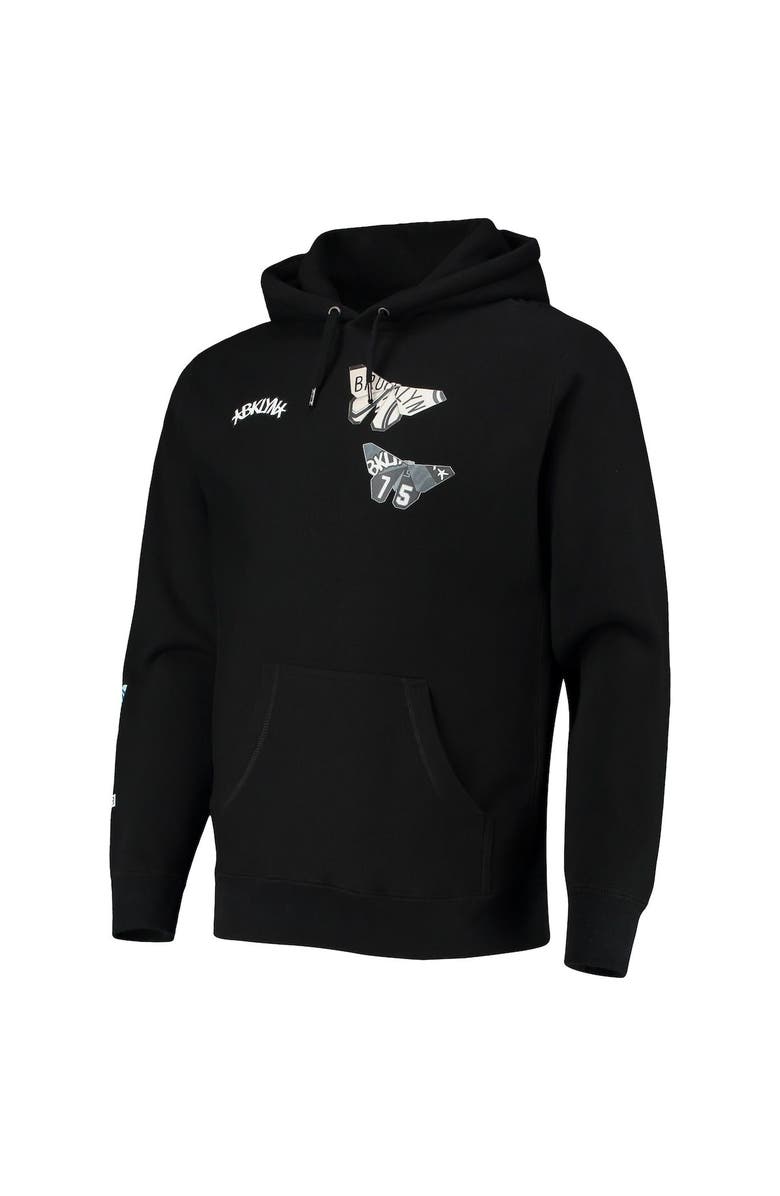 BLEACHER REPORT Men's Black Brooklyn Nets NBA x Sue Tsai Pullover Hoodie, Alternate, color, Black