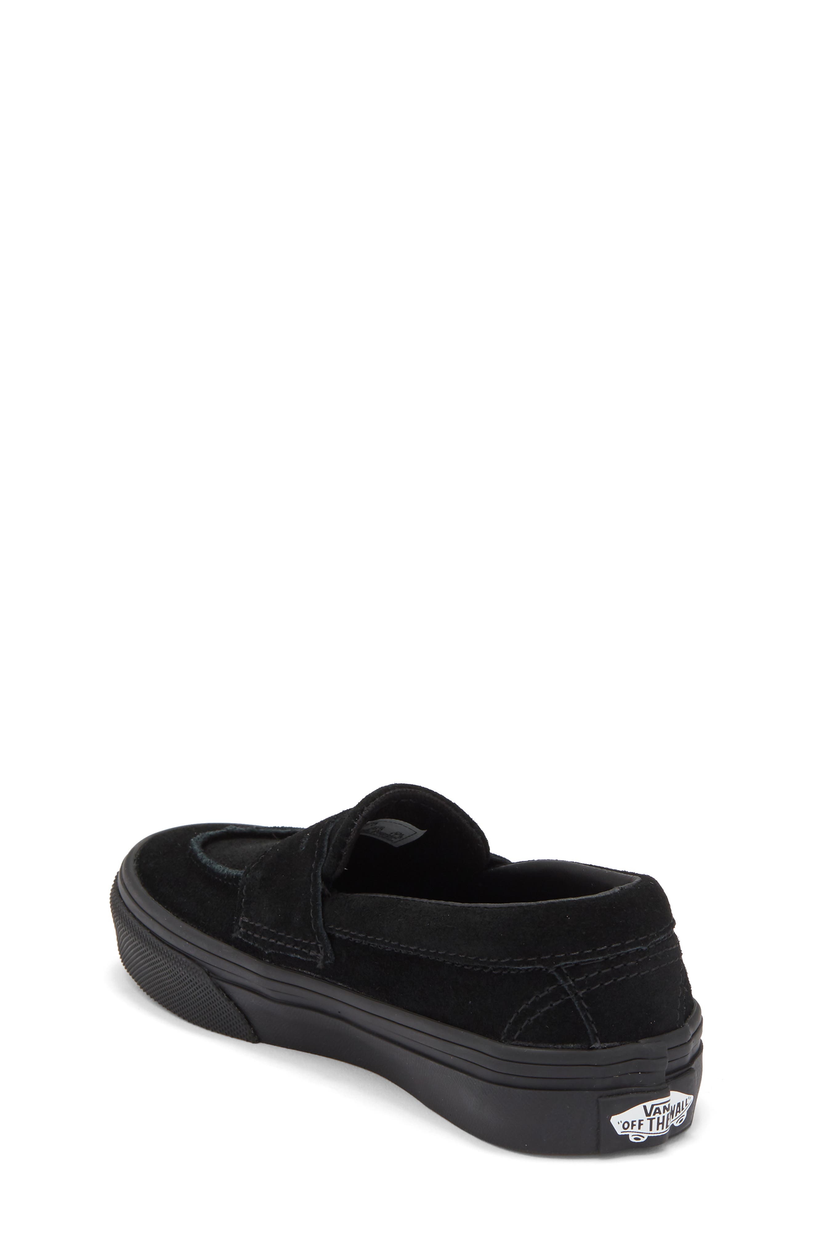 Kids' Suede 53 Penny Loafer, Alternate, color, BLACK/BLACK