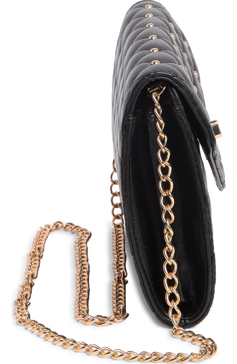 Badgley Mischka Collection Diamond Quilt Convertible Crossbody Bag, Alternate, color, Black