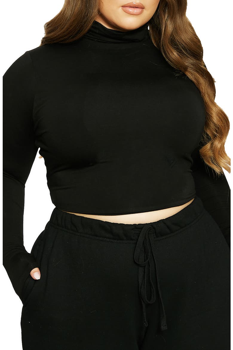 LORI TURTLNCK OPEN BACK TOP, Alternate, color, BLACK